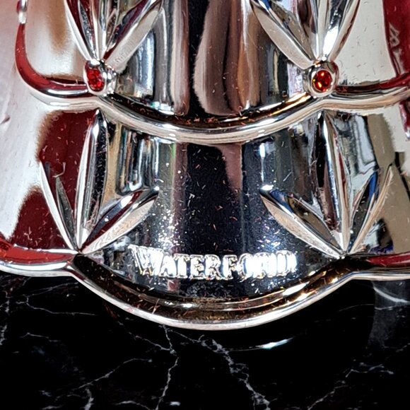 Waterford Bell Ornament Silver Lismore Plated Christmas Decoration dated 2017 - Picture 11 of 14